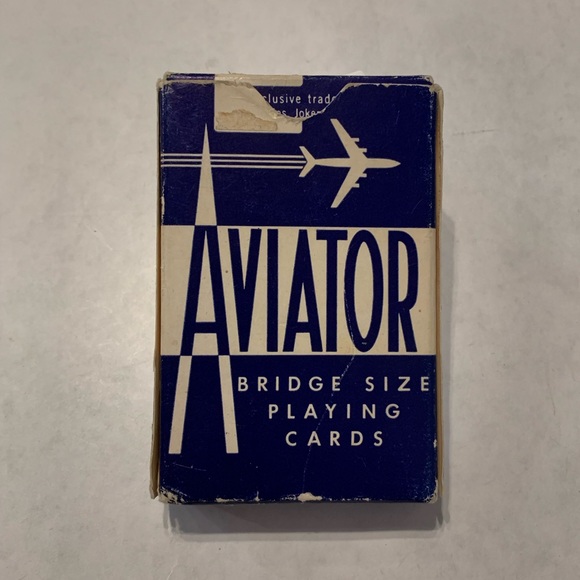 Vintage Aviator Bridge Size Playing Card - Picture 3 of 6